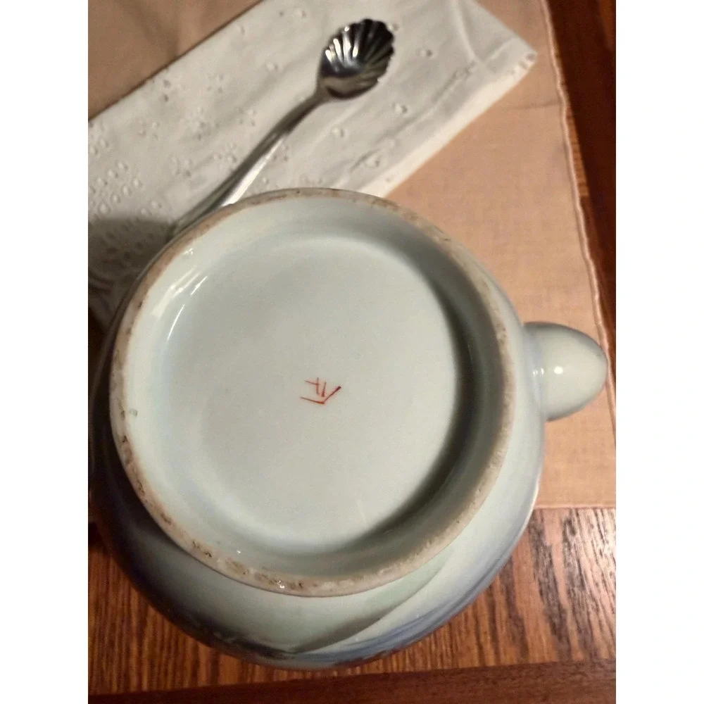 Antique Japanese Teapot, Meiji Era Porcelain, Hand Painted Mt Fuji,‎ Signed